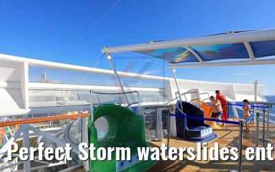 Perfect Storm waterslides entrance Symphony of the Seas