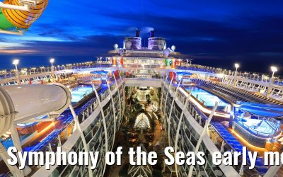 Symphony of the Seas early morning view Central Park and pool area