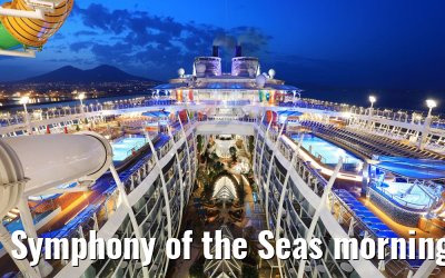 Symphony of the Seas morning impressions with Vesuv volcano
