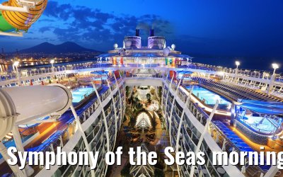Symphony of the Seas morning impressions with Vesuv volcano