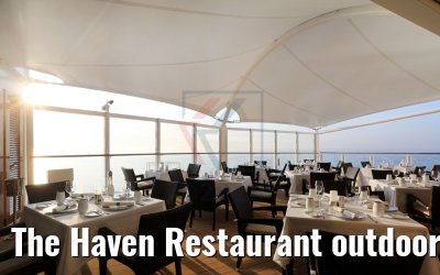 The Haven Restaurant outdoor evening view Norwegian Bliss