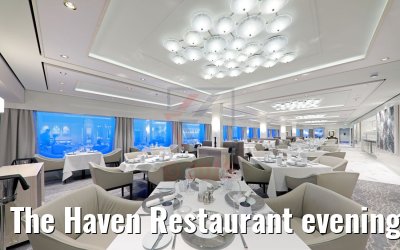 The Haven Restaurant evening view Norwegian Encore