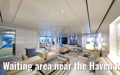 Waiting area near the Haven Restaurant Norwegian Encore