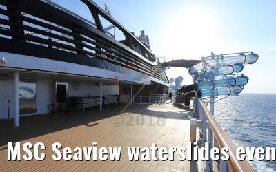 MSC Seaview waterslides evening view