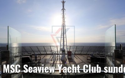 MSC Seaview Yacht Club sundeck evening view