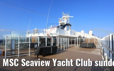 MSC Seaview Yacht Club sundeck evening view