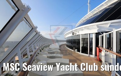 MSC Seaview Yacht Club sundeck evening view