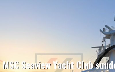 MSC Seaview Yacht Club sundeck sunset