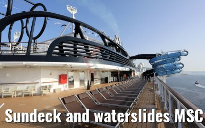 Sundeck and waterslides MSC Seaview
