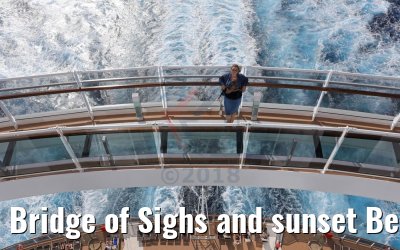 Bridge of Sighs and sunset Beach Pool MSC Seaview