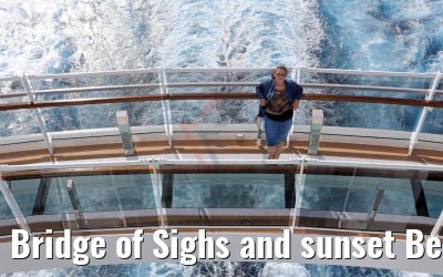 Bridge of Sighs and sunset Beach Pool MSC Seaview