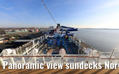 Panoramic view sundecks Norwegian Encore