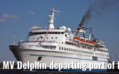 MV Delphin departing port of Hamburg, 10. May 2008