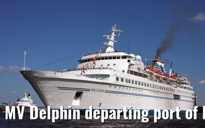 MV Delphin departing port of Hamburg, 10. May 2008