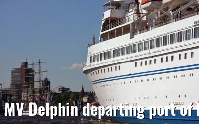 MV Delphin departing port of Hamburg, 10. May 2008