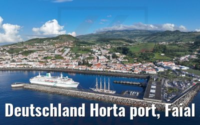 Deutschland Horta port, Faial Acores
