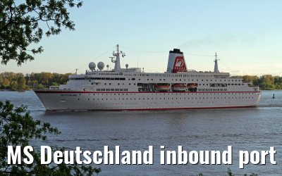 MS Deutschland inbound port of Hamburg, 11 May 2013