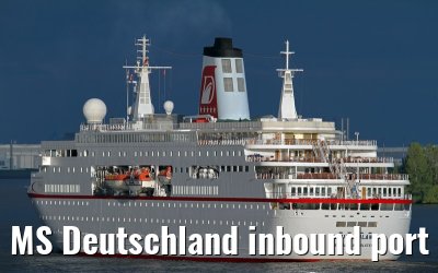 MS Deutschland inbound port of Hamburg, 11 May 2013
