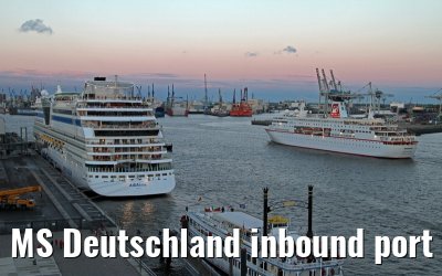MS Deutschland inbound port of Hamburg, 11 May 2013