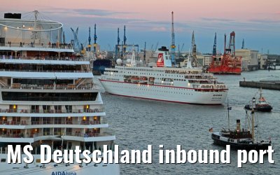 MS Deutschland inbound port of Hamburg, 11 May 2013