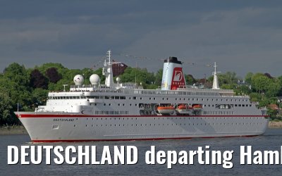DEUTSCHLAND departing Hamburg - May 13, 2012