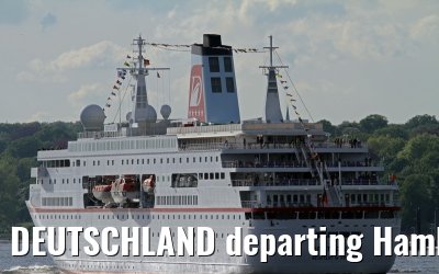 DEUTSCHLAND departing Hamburg - May 13, 2012