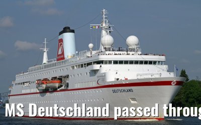 MS Deutschland passed through the Kiel Canal, 30 May 2013