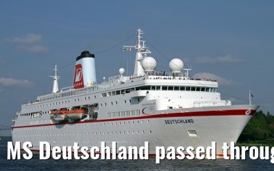 MS Deutschland passed through the Kiel Canal, 30 May 2013