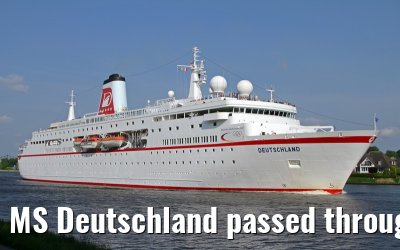 MS Deutschland passed through the Kiel Canal, 30 May 2013