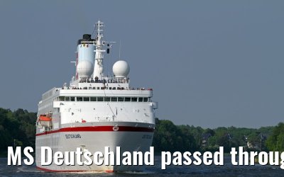 MS Deutschland passed through the Kiel Canal, 30 May 2013