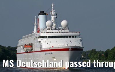 MS Deutschland passed through the Kiel Canal, 30 May 2013