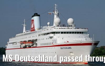 MS Deutschland passed through the Kiel Canal, 30 May 2013