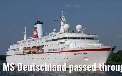 MS Deutschland passed through the Kiel Canal, 30 May 2013
