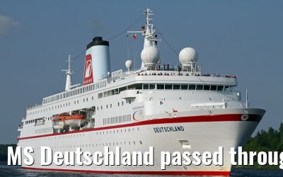MS Deutschland passed through the Kiel Canal, 30 May 2013