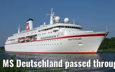 MS Deutschland passed through the Kiel Canal, 30 May 2013