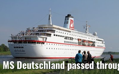 MS Deutschland passed through the Kiel Canal, 30 May 2013