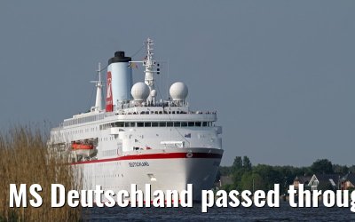 MS Deutschland passed through the Kiel Canal, 30 May 2013