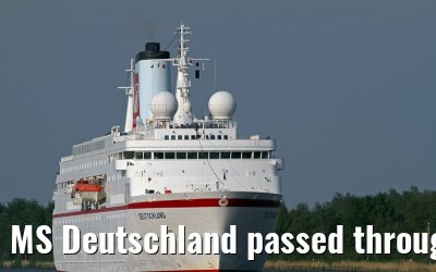 MS Deutschland passed through the Kiel Canal, 30 May 2013