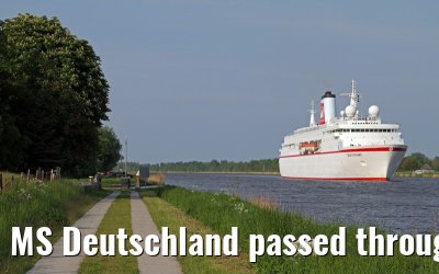 MS Deutschland passed through the Kiel Canal, 30 May 2013