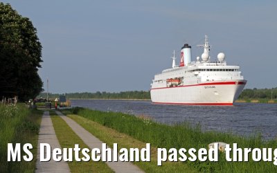 MS Deutschland passed through the Kiel Canal, 30 May 2013