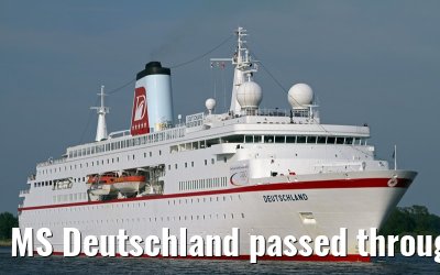 MS Deutschland passed through the Kiel Canal, 30 May 2013