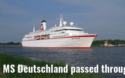 MS Deutschland passed through the Kiel Canal, 30 May 2013