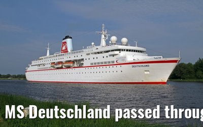 MS Deutschland passed through the Kiel Canal, 30 May 2013