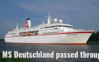 MS Deutschland passed through the Kiel Canal, 30 May 2013