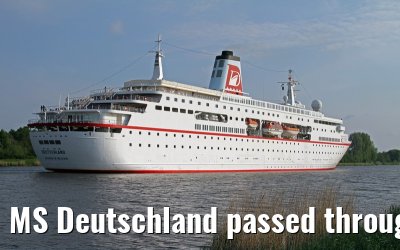 MS Deutschland passed through the Kiel Canal, 30 May 2013