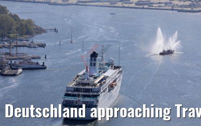 Deutschland approaching Travemünde 11.05.2017
