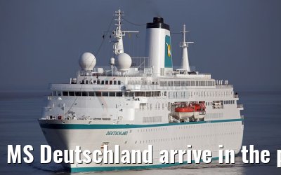 MS Deutschland arrive in the port of Bremerhaven 03.06.2016