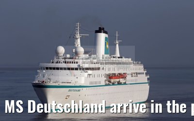 MS Deutschland arrive in the port of Bremerhaven 03.06.2016