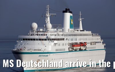 MS Deutschland arrive in the port of Bremerhaven 03.06.2016