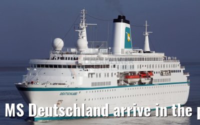MS Deutschland arrive in the port of Bremerhaven 03.06.2016